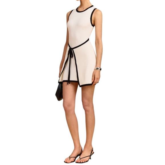 Commense Contrast Trim Wrap Mini Dress – Size XL (US 12) - Picture 4 of 6